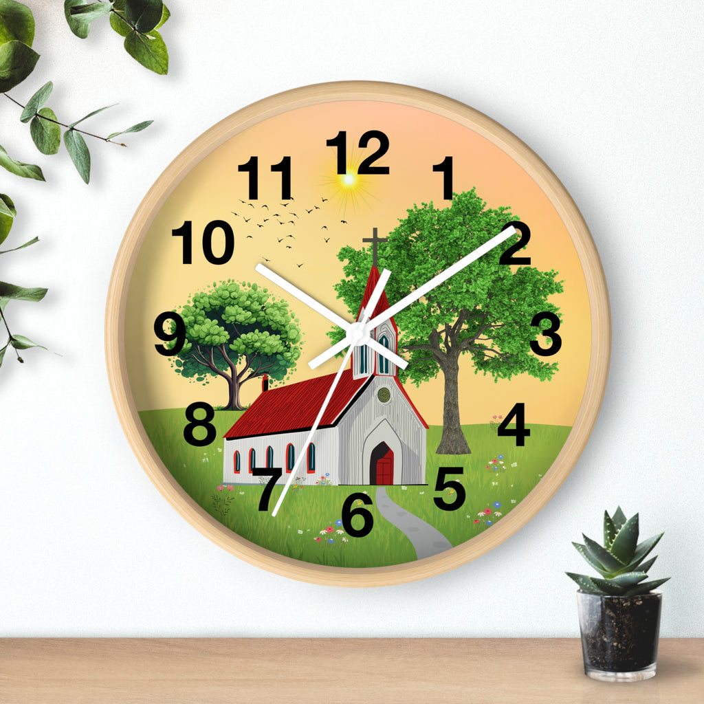 Country Chapel Wall Clock