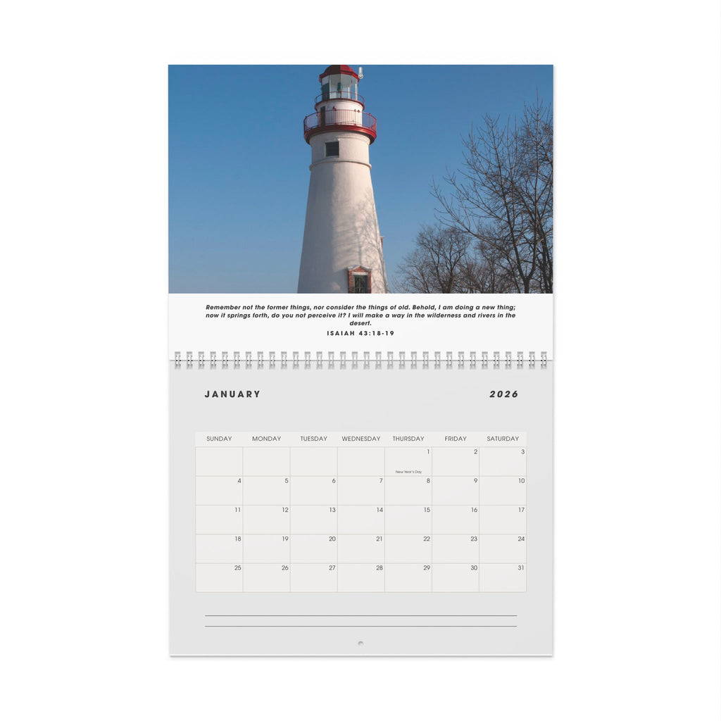 2026 Lighthouse Wall Calendar