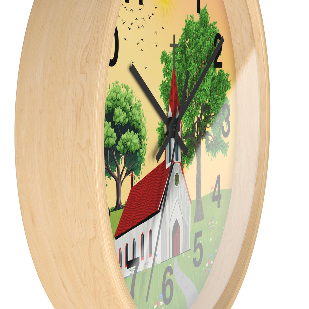 Country Chapel Wall Clock